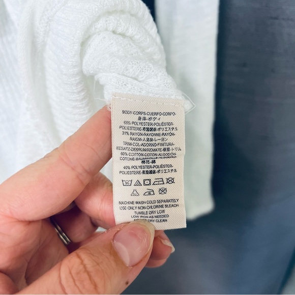 Free People We the Free Must Have Waffle-Knit Henley Tee - Ivory Medium - Picture 10 of 11